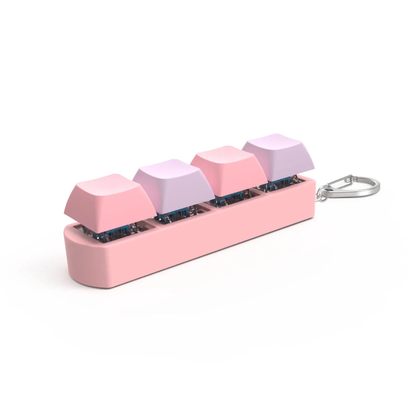 4Keys Finger Button Anti-Stress Toys Mechanical Keyboard Keycaps Office Decompression Calming Keychain Gifts for Children Adults