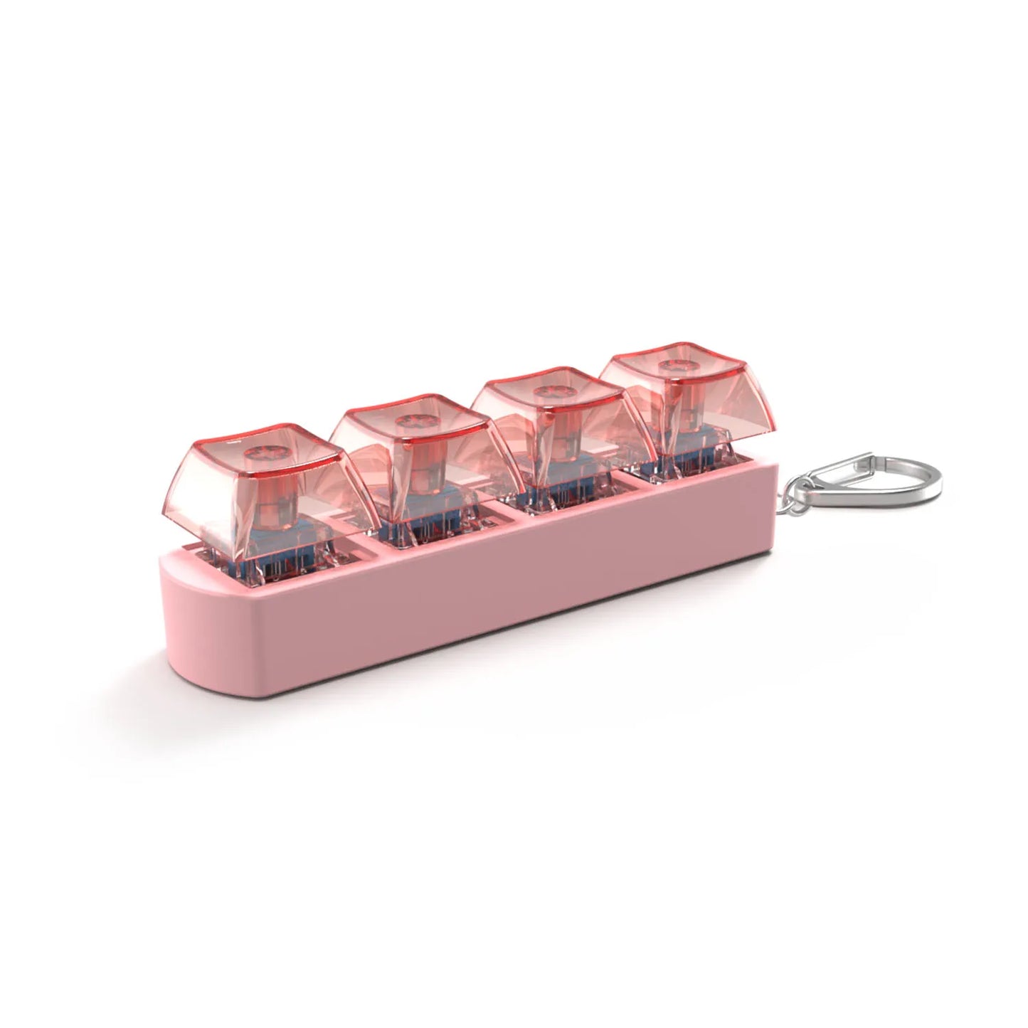 4Keys Finger Button Anti-Stress Toys Mechanical Keyboard Keycaps Office Decompression Calming Keychain Gifts for Children Adults