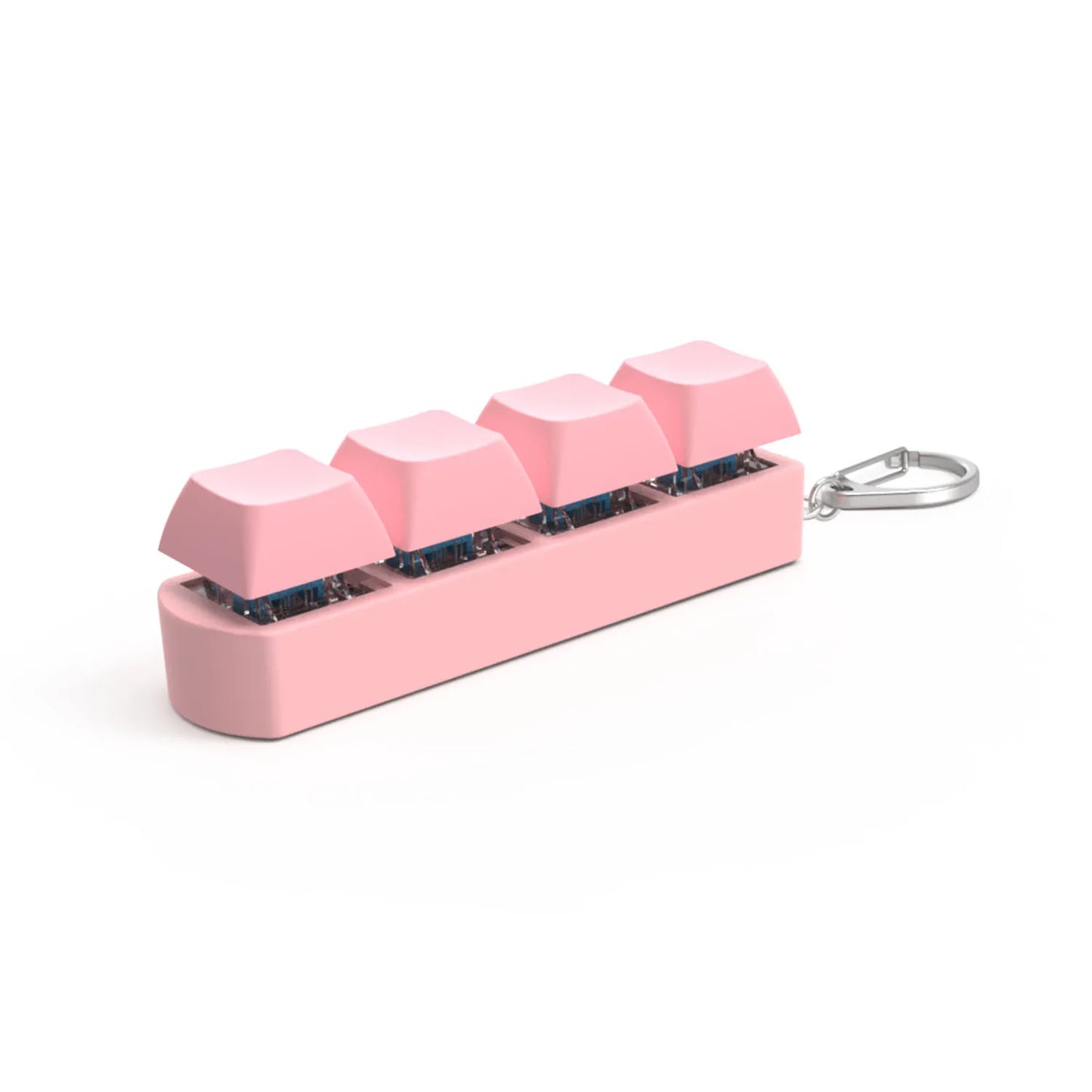 4Keys Finger Button Anti-Stress Toys Mechanical Keyboard Keycaps Office Decompression Calming Keychain Gifts for Children Adults